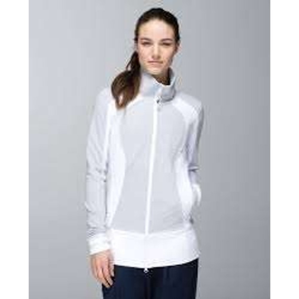 Lululemon Nice Asana Jacket in White and Gray Colorway‎ Size 4